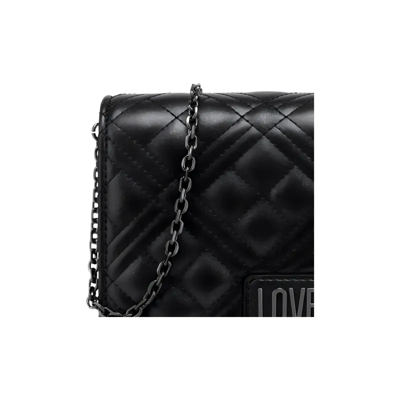 LOVE MOSCHINO PU Handheld Shoulder Bag, Crossbody Bag Regular Women's Black-3