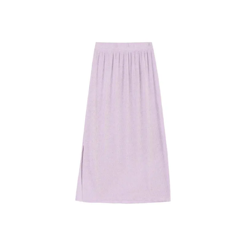 CUBIC Casual Long Skirts Women's Light Purple-0