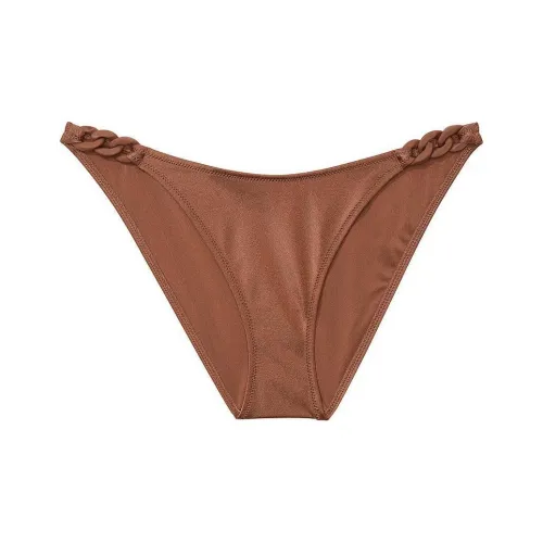 Victoria's Secret Chain-Link High-Leg Cheeky Bikini Bottom / C Swimming Shorts Women's Caramel