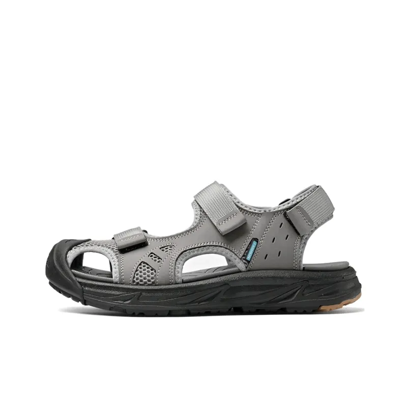 QIUTEXIONG Beach Sandals Men Black/Gray-5