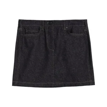 MaxMara Logo Embroidered Denim Skirt