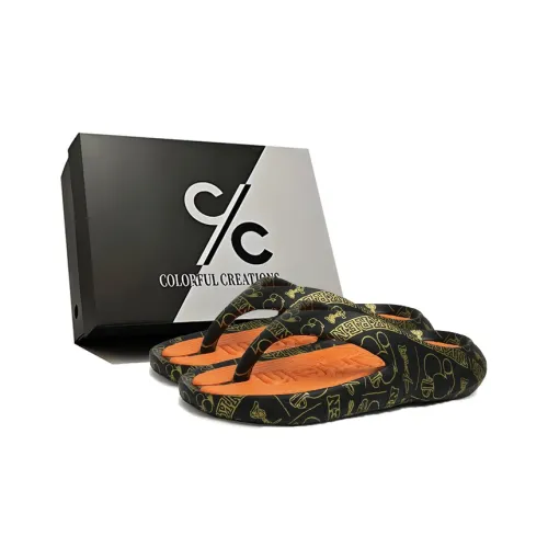 Colorful Creations EVA Quiet Odor Resistant Abrasion Resistant Massage Mat Flip Flops Men's
