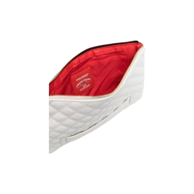 SPRAYGROUND Artificial Leather Clutch Women's Black/White-5
