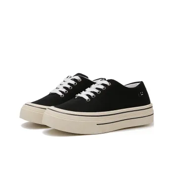 Medd Canvas Shoes Women's Low Top Black Beige/Black/Yellow