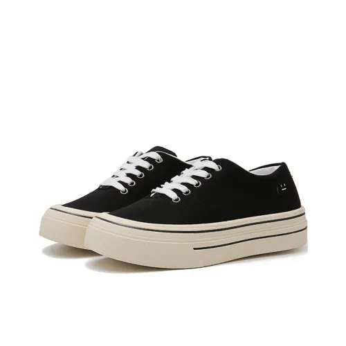 Medd Canvas Shoes Women's Low Top Black Beige/Black/Yellow