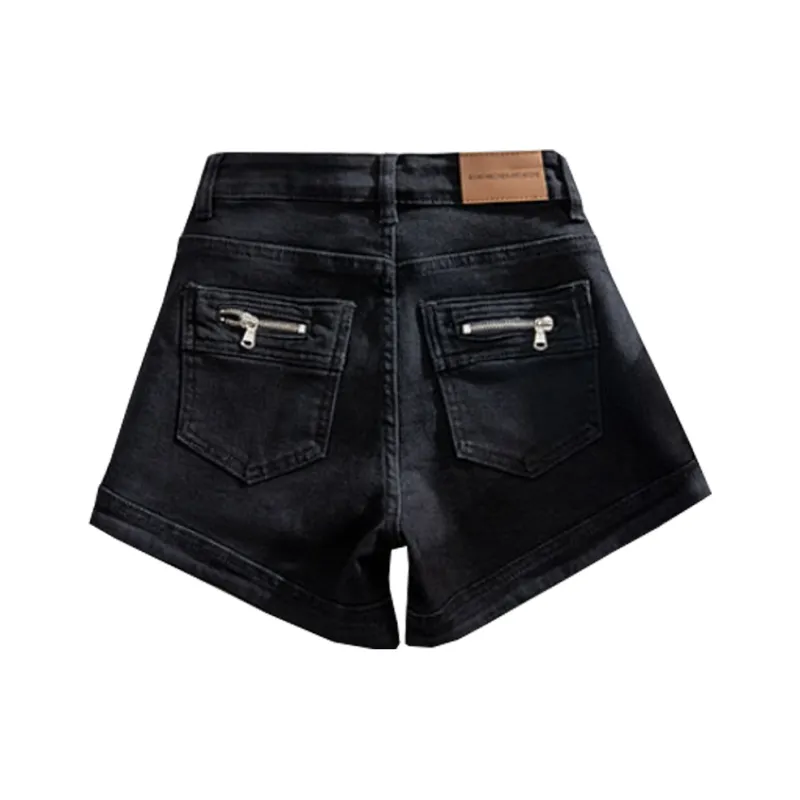 Concubine Zhu Denim Shorts Women's Black-0