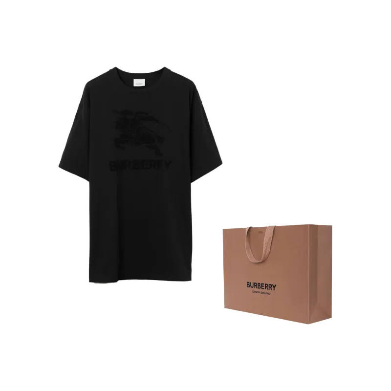 Burberry Embroidered Ekd Cotton T shirt-6