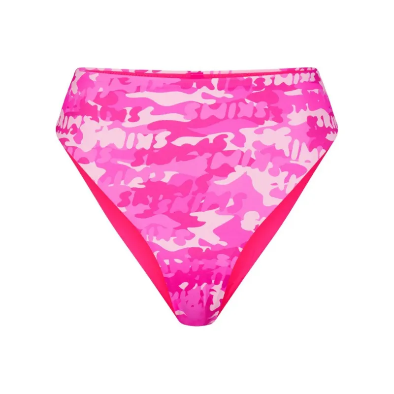 SKIMS SIGNATURE SWIM MID WAIST BOTTOMS Swimming Shorts Women's Pink Skims Camo/Pink Camouflage-0