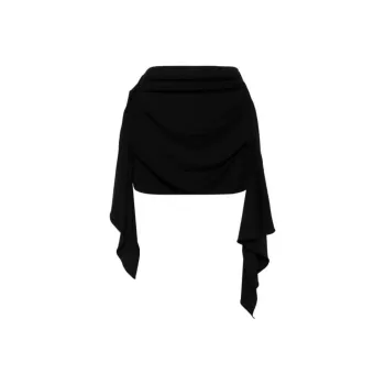 The Attico Draped Jersey Mini Skirt