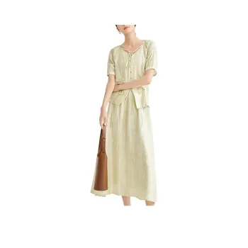 DIALOGUE Skirt Set Women's Sage Green