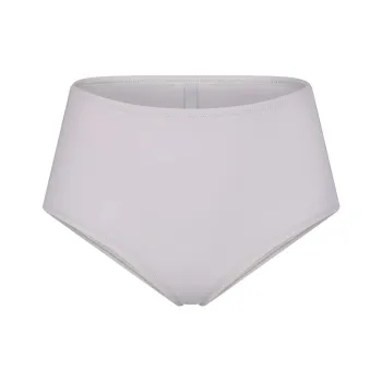 SKIMS SIGNATURE SWIM HIGH-WAISTED FULL BRIEF Swimming Shorts Women's Chrome/Chrome-Plated