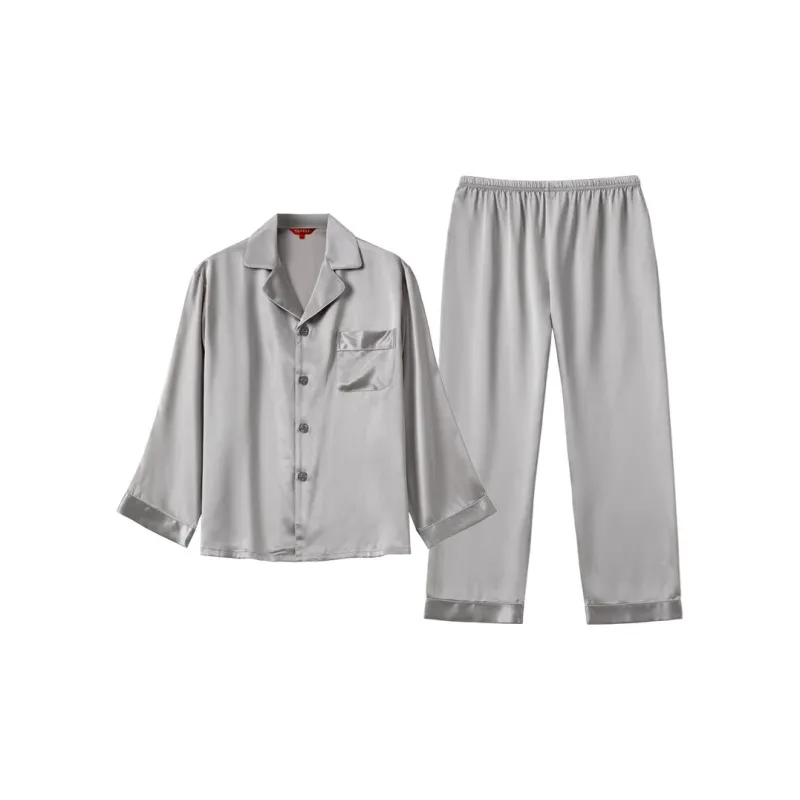 Silk boundary Men Pajama Sets-30