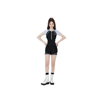 Youyou Two Piece Swimsuits Women's Black Gray Color