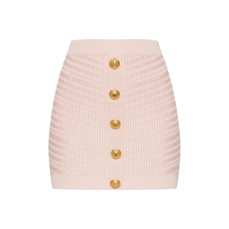 BALMAIN Casual Short Skirts Women's Pink-0