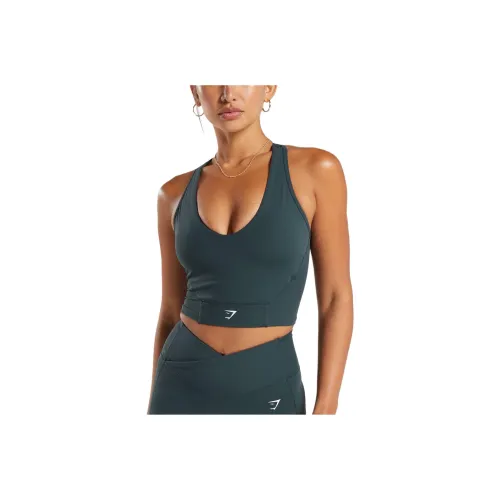 GYMSHARK CROP MESH TANK Sport Vests Women's Cyan