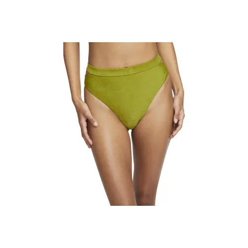Nike SwimWomen's Cut-Out High-Waisted Bikini Bottoms Swimming Shorts Women's Moss Green