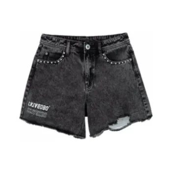 LALABOBO Denim Shorts Women's Black