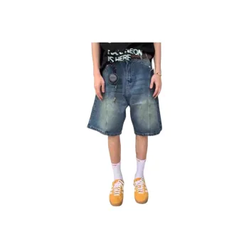KVIV Denim Shorts Men Vintage Blue 