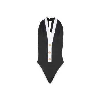 BALMAIN SS24 One piece Swimsuit Women's Black