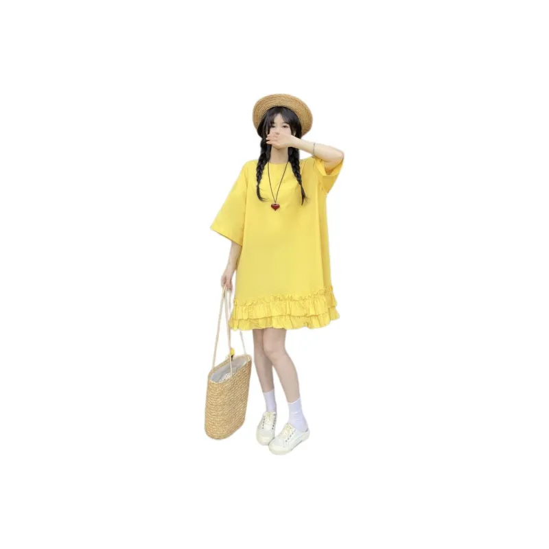 Mu Xiao Xin Short Sleeved Dress Women's-0