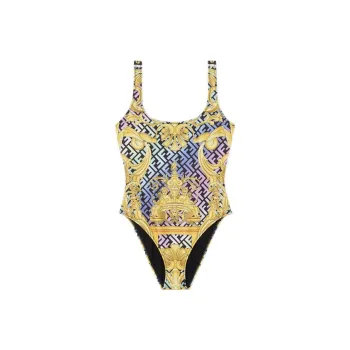 VERSACE x FENDI VERSACE Capsule Collection One piece Swimsuit Women's Yellow