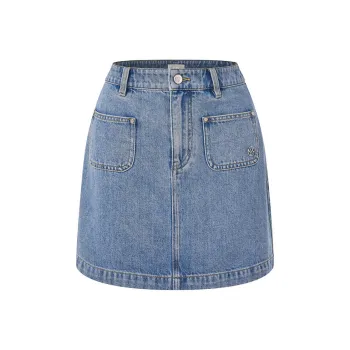 RARE Denim Short Skirts Women's Blue