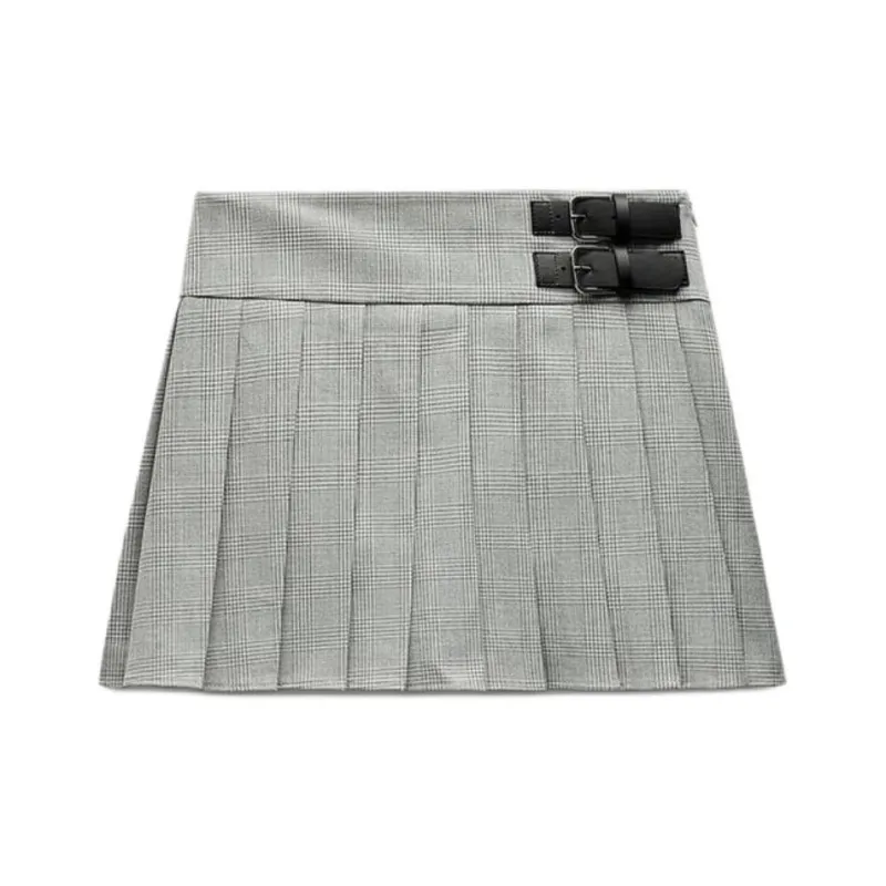 ZARA Casual Short Skirts Women's Gray-0