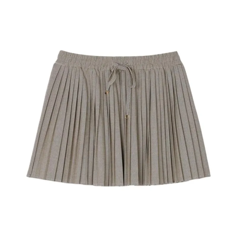 Sandro Brandy Herringbone Miniskirt-0