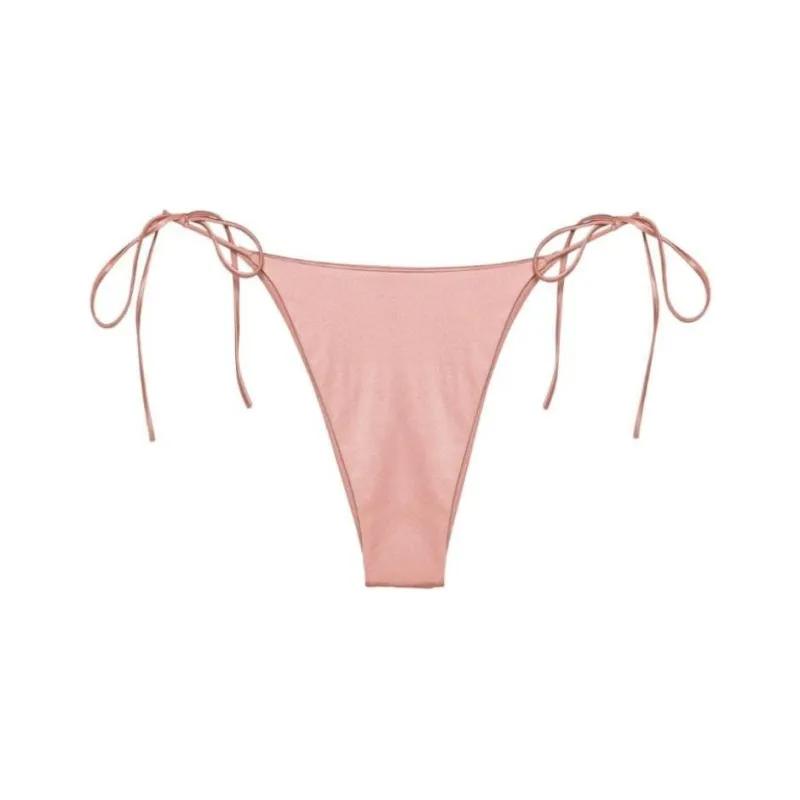 MAGDA BUTRYM Side-tie Metallic Bikini Bottoms-0