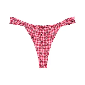 Victoria's Secret PINK BY FRANKIES BIKINIS REILLY BIKINI BOTTOM / LL Swimming Shorts Women's Red