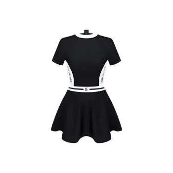 BALNEAIRE Little Black Dress One-Piece Swimsuits Women's Lively White/Trendy Black Color Block