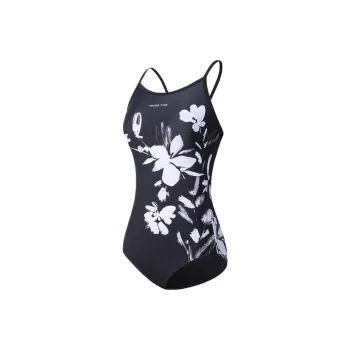 Watertime One Piece Swimsuits Women's Black White Ink