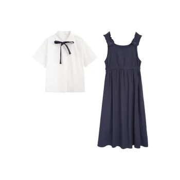ZIHAN Skirt Set Women's Black Navy Blue