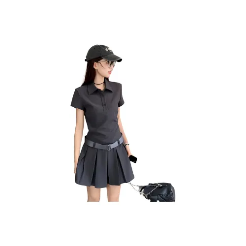XIANSINIAO Short Sleeved Dress Women's