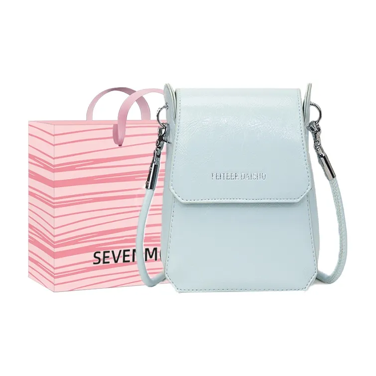 SEVENMOONS PU Crossbody Bag Women's Ecru/Black/Dark Brown/Light Blue/Pink-9