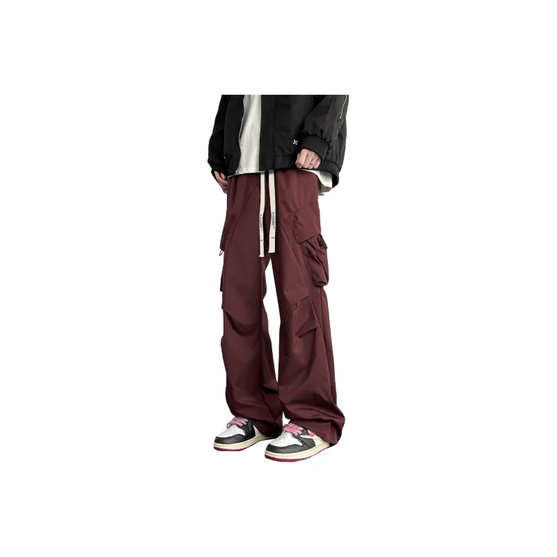 TBSM Casual Pants Unisex Burgundy-25