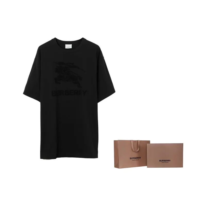 Burberry Embroidered Ekd Cotton T shirt-8