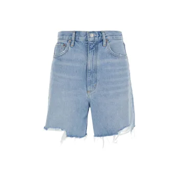 AGOLDE Stella High Waisted Distressed Denim Shorts