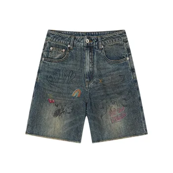 UOOYAA Denim Shorts Women's Denim Blue