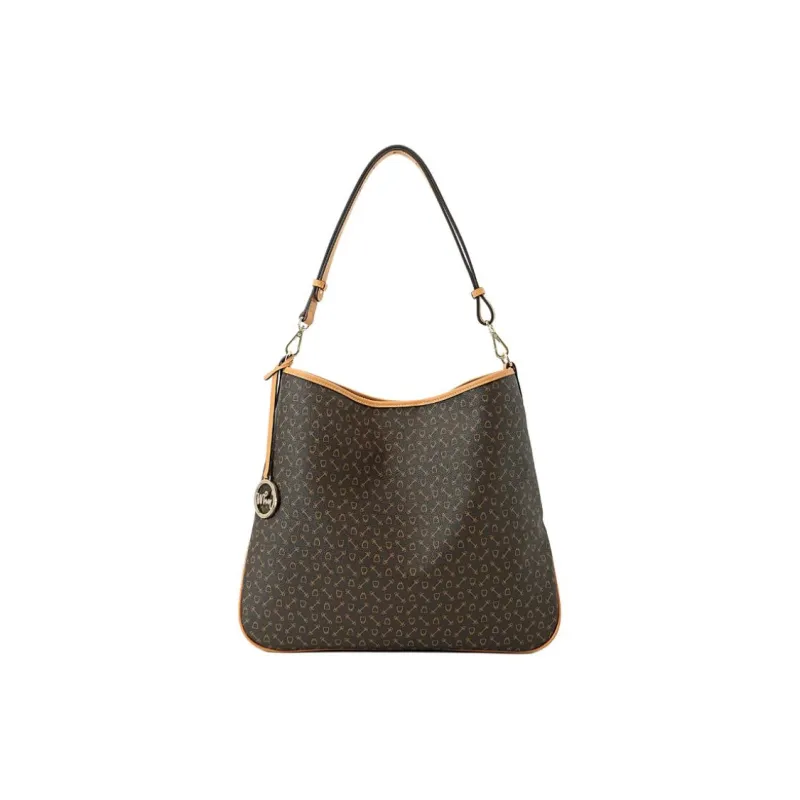 Why Cow Leather Tote Bag, Shopping Bag, Handbag, Shoulder Bag Tubas Women's Coffee-0