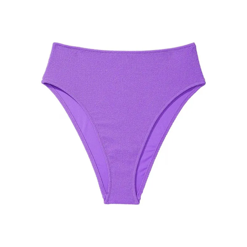 Victoria's Secret PINK HIGH-WAIST CHEEKY BIKINI BOTTOM / Luscious Lavender Swimming Shorts Women's Lavender-0