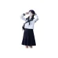 Long-Sleeved Top+42A Skirt Set (Includes Blue Triangle Scarf)