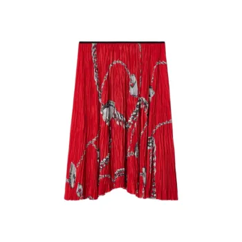 Burberry Chain-print Pleated Miniskirt
