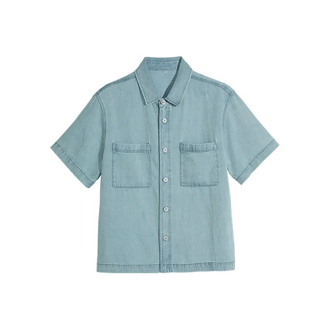 Osens Shirts Men Washed Blue-0