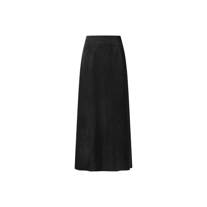 THE SEA LIFE Casual Long Skirt Women's Black Mage-0