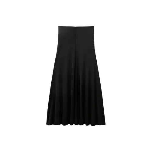 BIte Studio 블랙 여성 캐주얼 롱 스커트