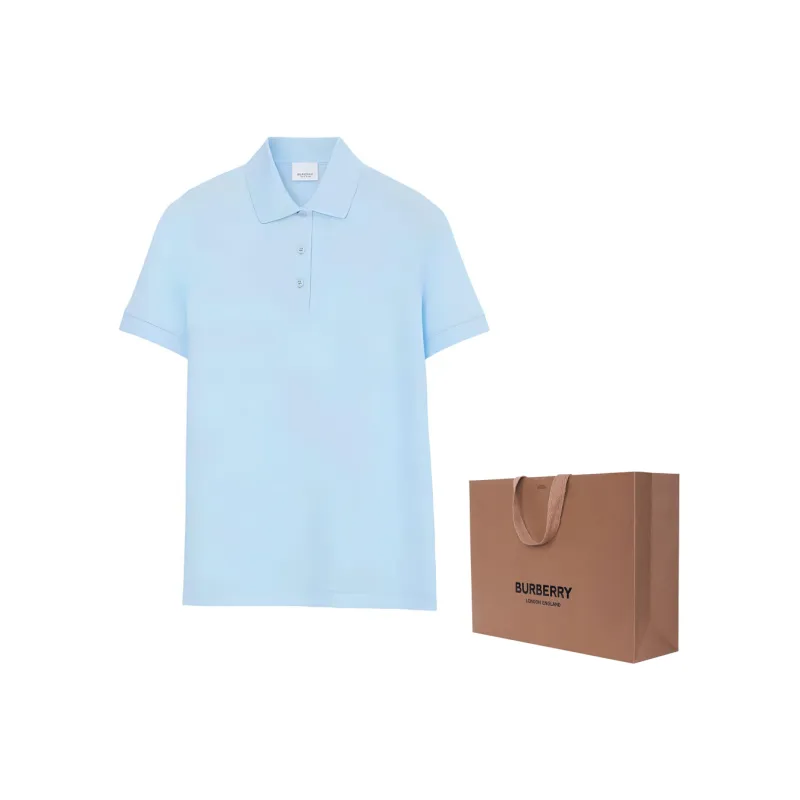 Burberry Polo Shirt Women's Light Blue-3
