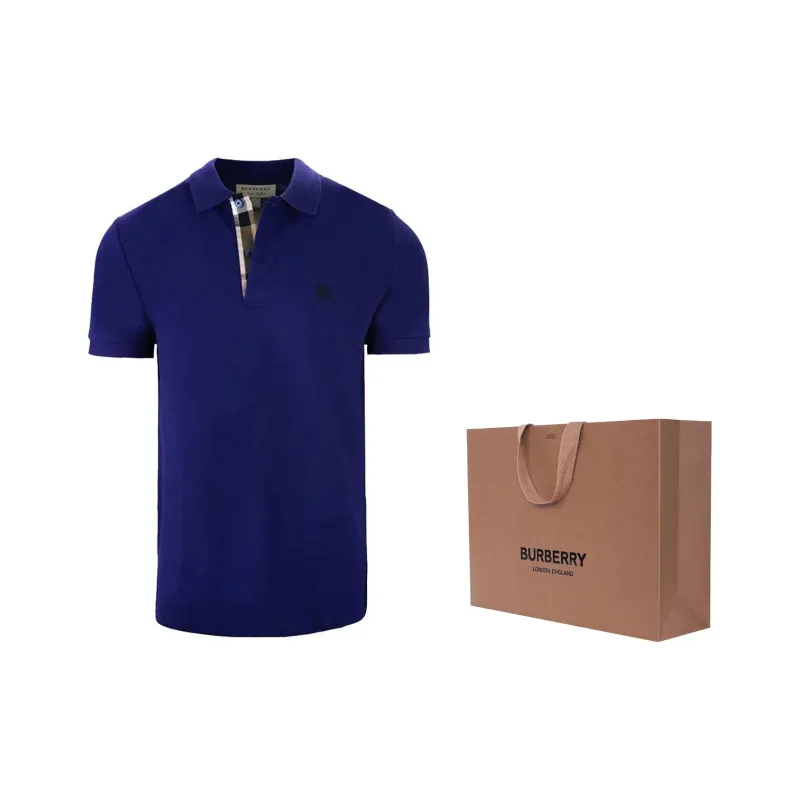 Burberry Oxford Logo Embroidered Polo Shirt-7