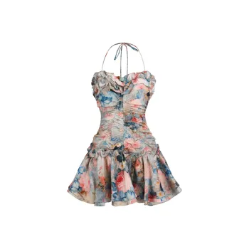Selkie Collection SS24 Swim Dresses & Skirts Women's Rose Print On Parchment