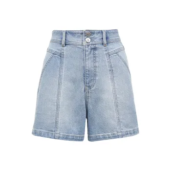 ONLY Denim Shorts Women's Washed Denim Blue